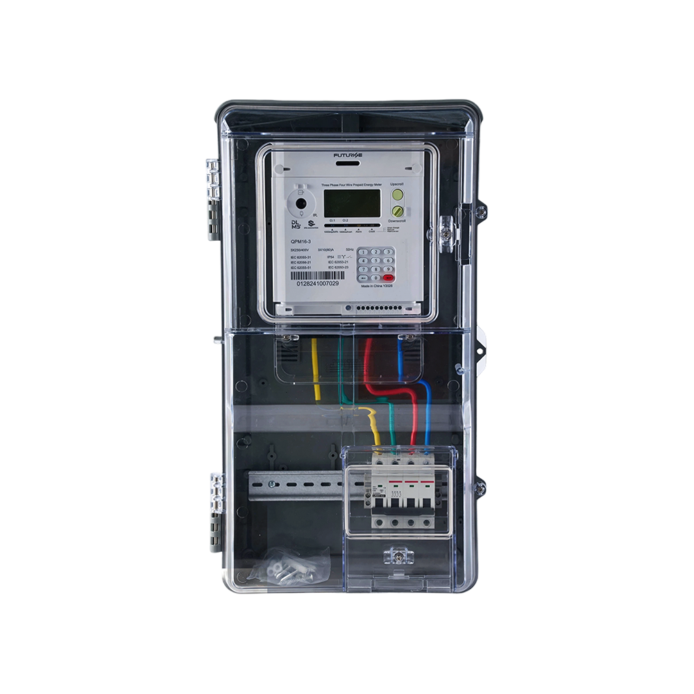 FUTURISE PC coffret de compteur électrique triphasée à double fenêtre en polycarbonate  pour projet de distribution d'énergie
