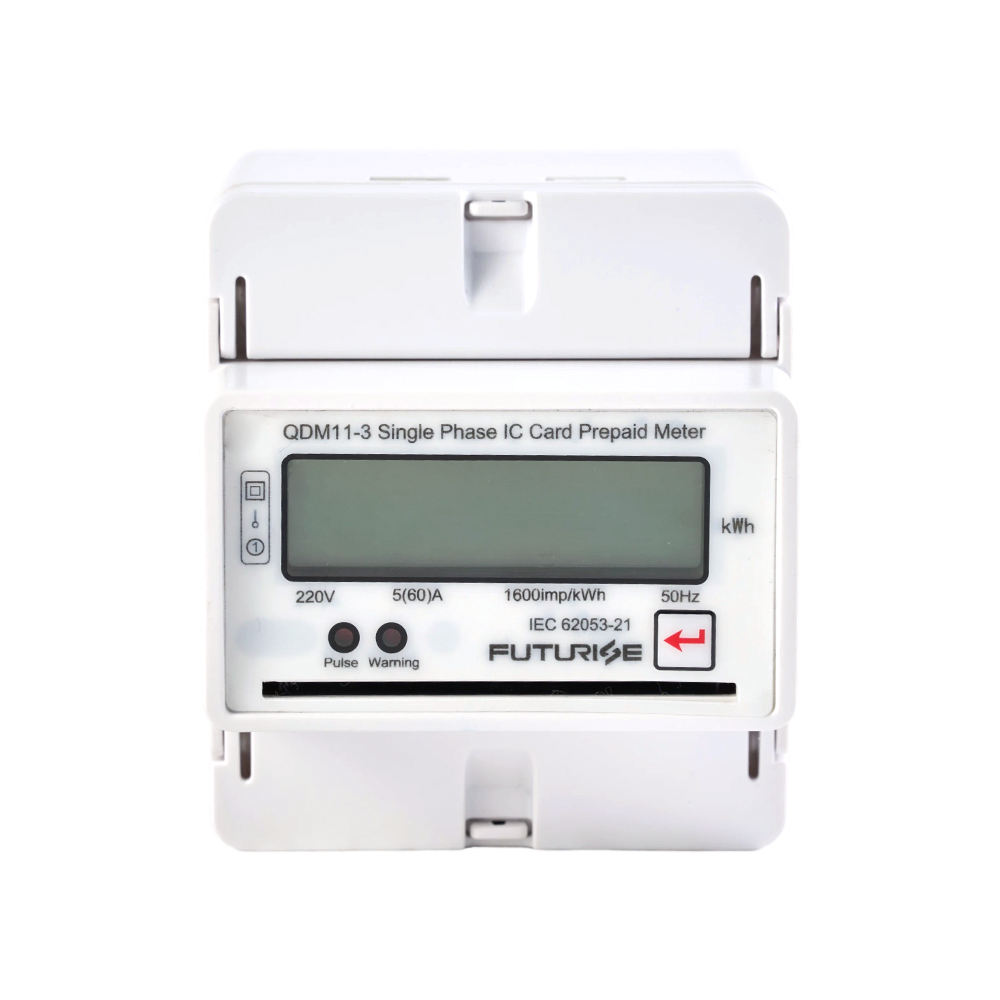 FUTURISE QCM13 Compteur d'énergie prépayé à carte IC monophasé  de rail DIN