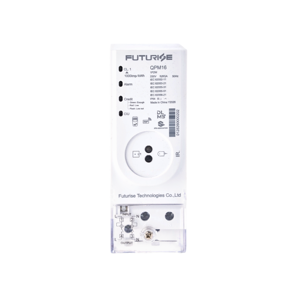 FUTURISE QPM16-D-1 STS Compteur prépayé monophasé séparable de rail DIN